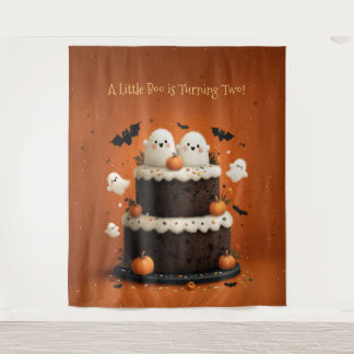 Cute Halloween Ghost A Little Boo Tapestry
