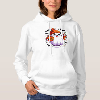 Cute Halloween Ghost Adult Hoodie