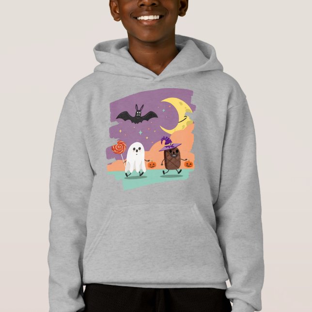 Cute Halloween Ghost and Candy Friends (Front)