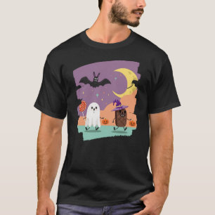 Cute Halloween Ghost and Candy Friends T-Shirt