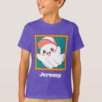 Cute Halloween Ghost Baseball Cap Kids Name