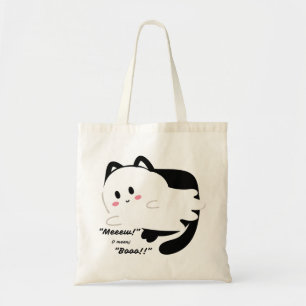 Cute Halloween Ghost Black Cat Boo   Tote Bag