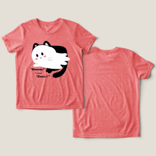 Cute Halloween Ghost Black Cat Boo   Tri-Blend Shirt