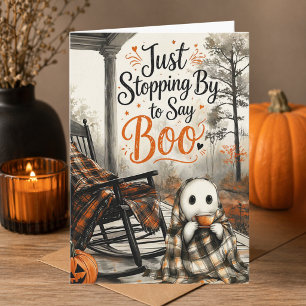 Cute Halloween Ghost Boo Cosy Happy Halloween Card