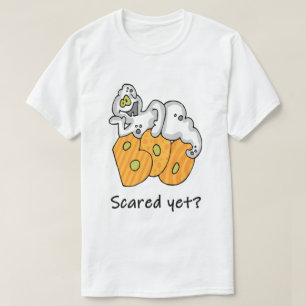 Cute Halloween Ghost Boo Scared Yet Funny Joke T-Shirt