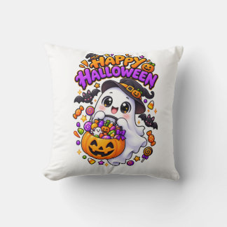 Cute Halloween Ghost Candy Pumpkin Cushion