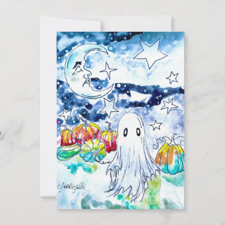 Cute Halloween Ghost Card