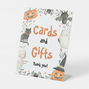 Cute Halloween Ghost Cards & Gifts Party Sign