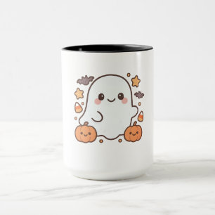 Cute Halloween Ghost Clipart,Fun and Cute Spooky Mug