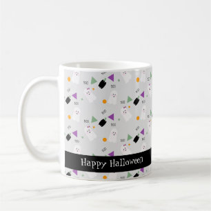 Cute Halloween Ghost Colourful Confetti Coffee Mug