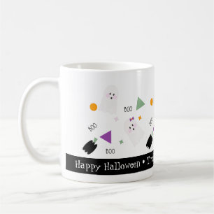 Cute Halloween Ghost Colourful Confetti Mix Coffee Mug