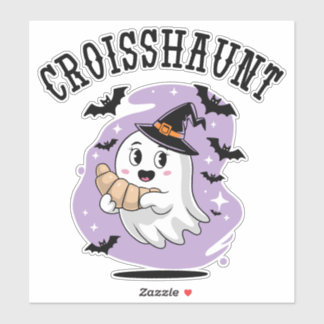 Cute Halloween Ghost Croissant Haunting