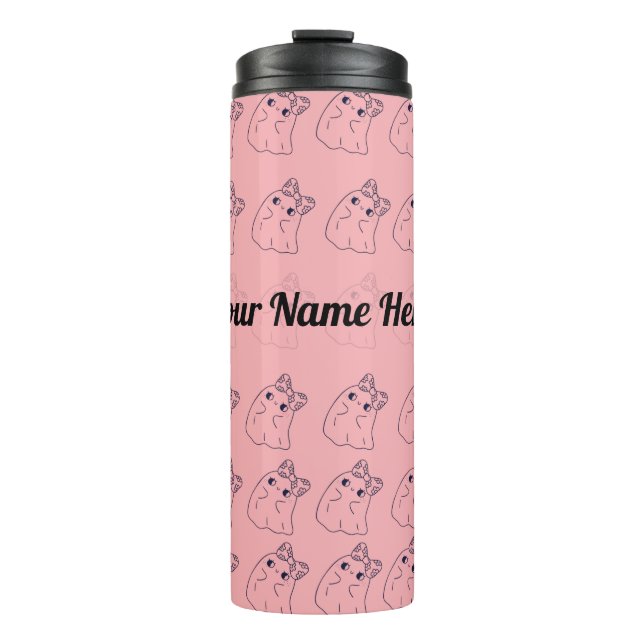 Cute Halloween Ghost Design Thermal Tumbler (Front)