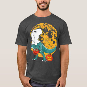 Cute Halloween Ghost Dinosaur T rex Candy Toddler T-Shirt