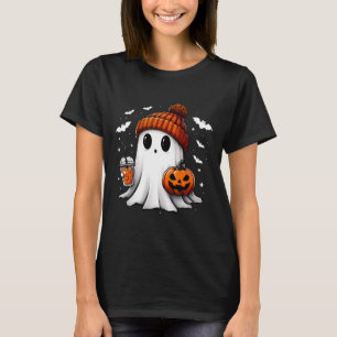 Cute Halloween Ghost Drink Pumpkin T-Shirt