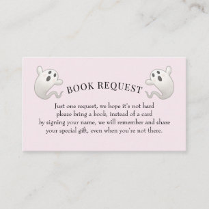 Cute Halloween Ghost Gender Neutral Baby Shower Enclosure Card
