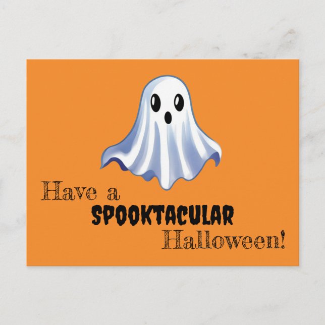 Cute Halloween Ghost Greeting Card (Front)