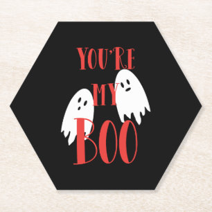 Cute Halloween Ghost Halloween Boo Paper Coaster