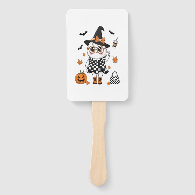 Cute Halloween Ghost Hand Fan (Front)