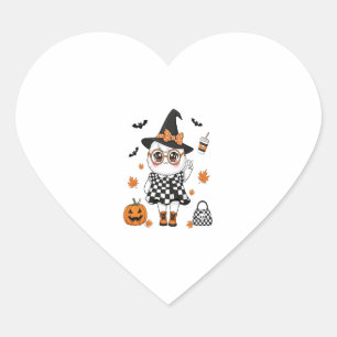 Cute Halloween Ghost Heart Sticker