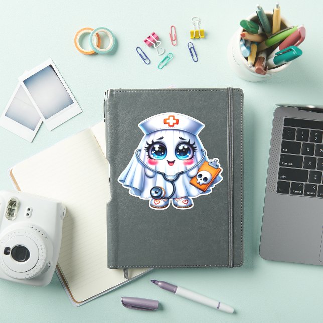 Cute Halloween ghost in a nurse's uniform Classic  (iPad Cover)