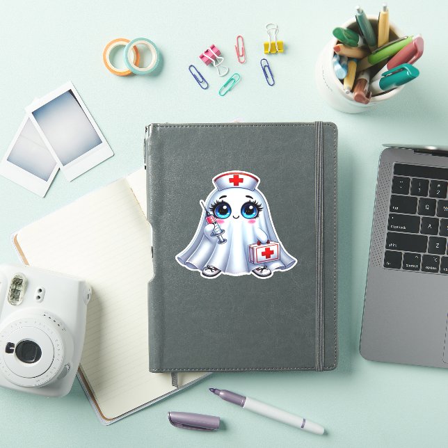 Cute Halloween ghost in a nurse's uniform Classic  (iPad Cover)