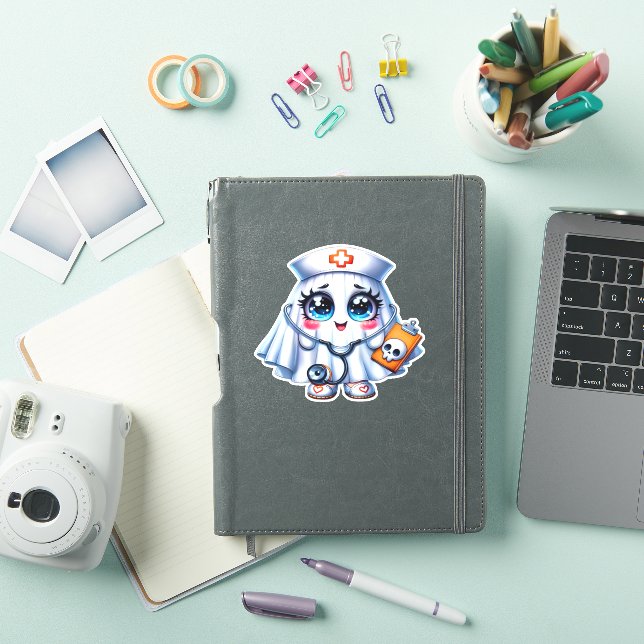 Cute Halloween ghost in a nurse's uniform Classic  (iPad Cover)