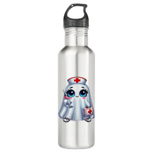 Cute Halloween ghost in a nurse's uniform Classic 710 Ml Water Bottle