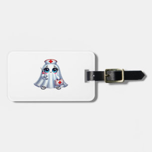 Cute Halloween ghost in a nurse's uniform Classic  Luggage Tag