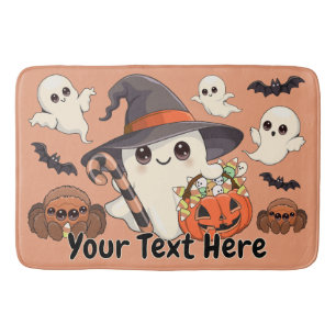 Cute Halloween Ghost Kawaii Style Bath Mat