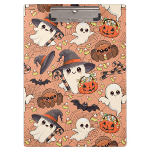 Cute Halloween Ghost Kawaii Style Clipboard