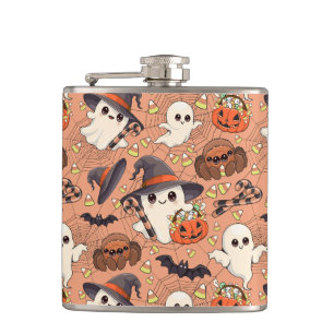 Cute Halloween Ghost Kawaii Style Hip Flask