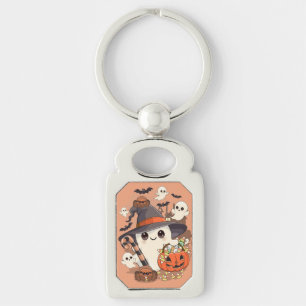 Cute Halloween Ghost Kawaii Style Key Ring