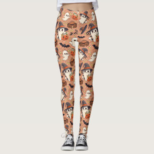Cute Halloween Ghost Kawaii Style Leggings