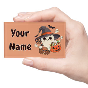 Cute Halloween Ghost Kawaii Style Name Tag