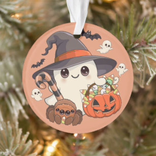 Cute Halloween Ghost Kawaii Style Ornament
