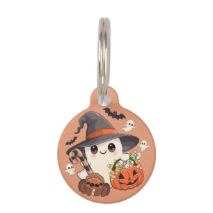 Cute Halloween Ghost Kawaii Style Pet Tag