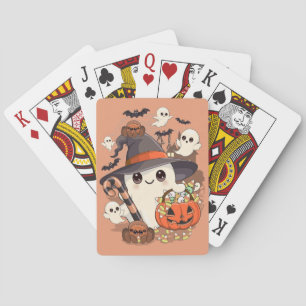 Cute Halloween Ghost Kawaii Style Playing Cards