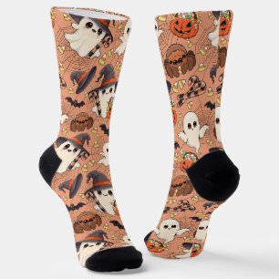 Cute Halloween Ghost Kawaii Style Socks