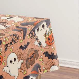 Cute Halloween Ghost Kawaii Style Tablecloth