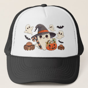 Cute Halloween Ghost Kawaii Style Trucker Hat