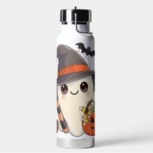 Cute Halloween Ghost Kawaii Style Water Bottle