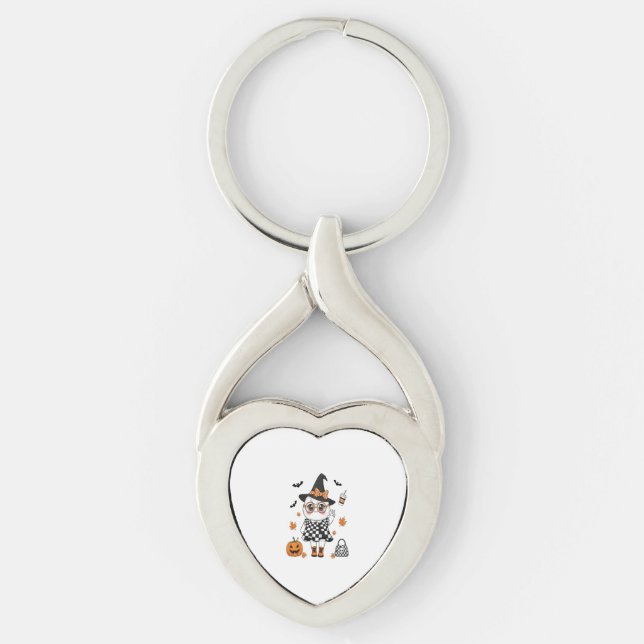 Cute Halloween Ghost Key Ring (Front)