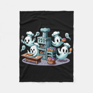 Cute Halloween Ghost Kitchen For Kids And Hallowee Fleece Blanket
