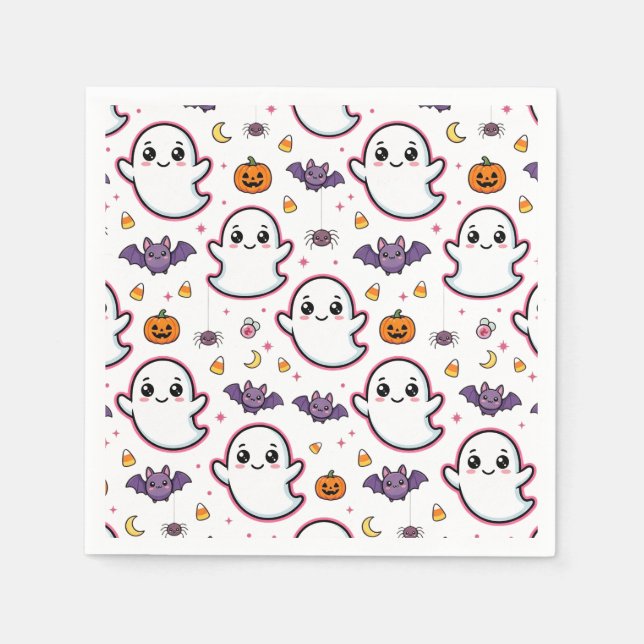 Cute Halloween ghost Napkin (Front)