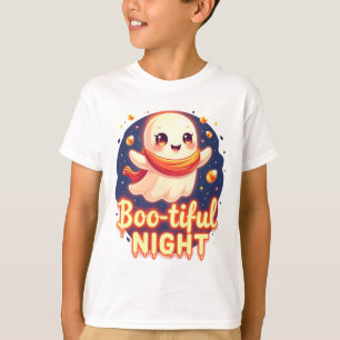 Cute halloween ghost night t-shirt design