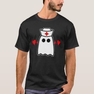 Cute Halloween Ghost Nurse Nursing Medical Nurses T-Shirt
