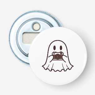 Cute Halloween Ghost Photographer Bottle Opener