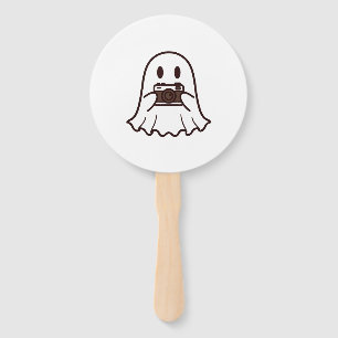 Cute Halloween Ghost Photographer Hand Fan