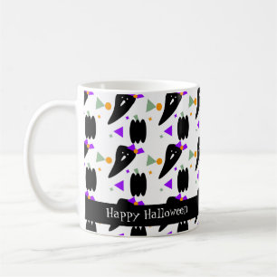 Cute Halloween Ghost Pumpkin Colourful Confetti Coffee Mug